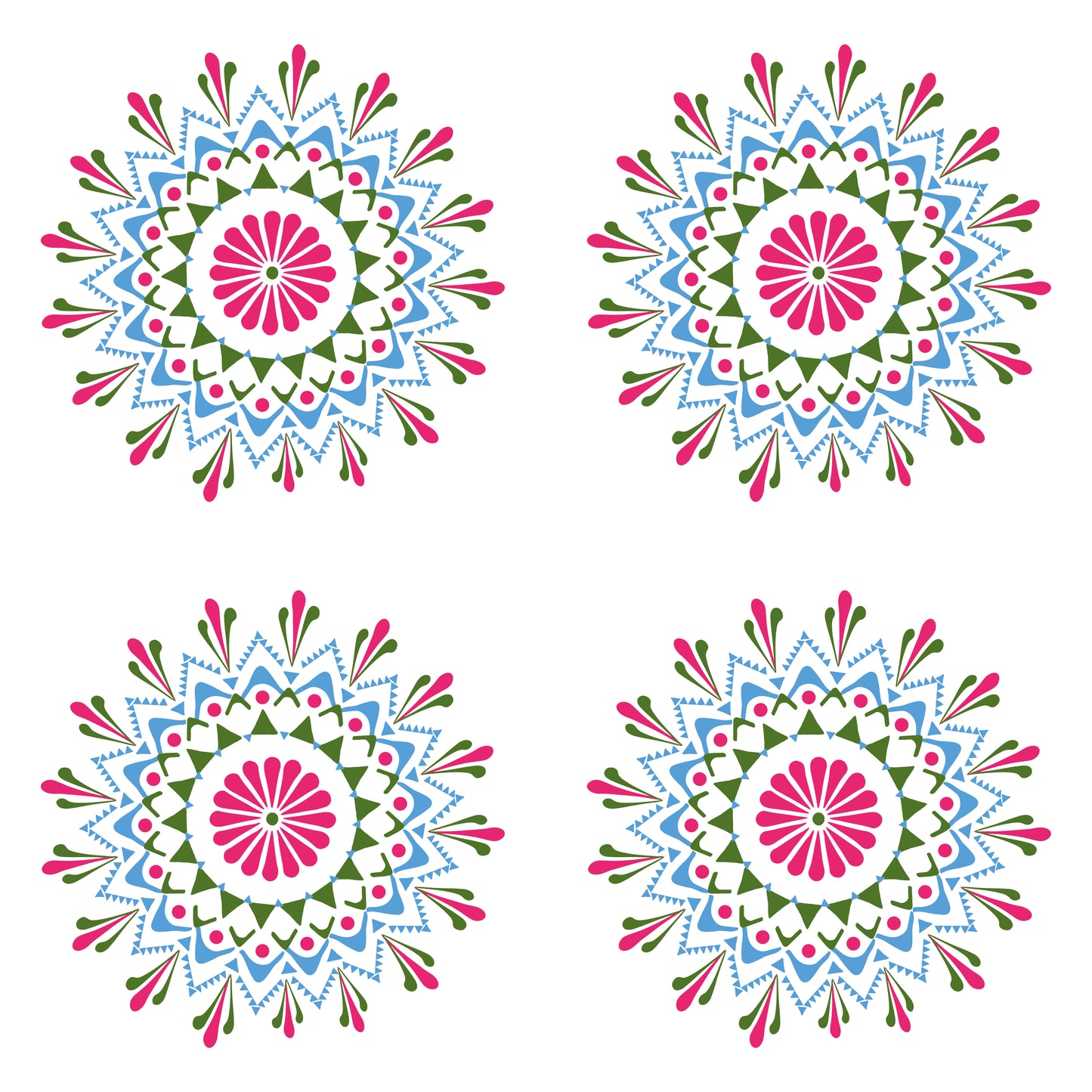 Tissue-Servietten „Sommer-Stern“ (20 Stück 33×33 cm) – Sorbisches Muster