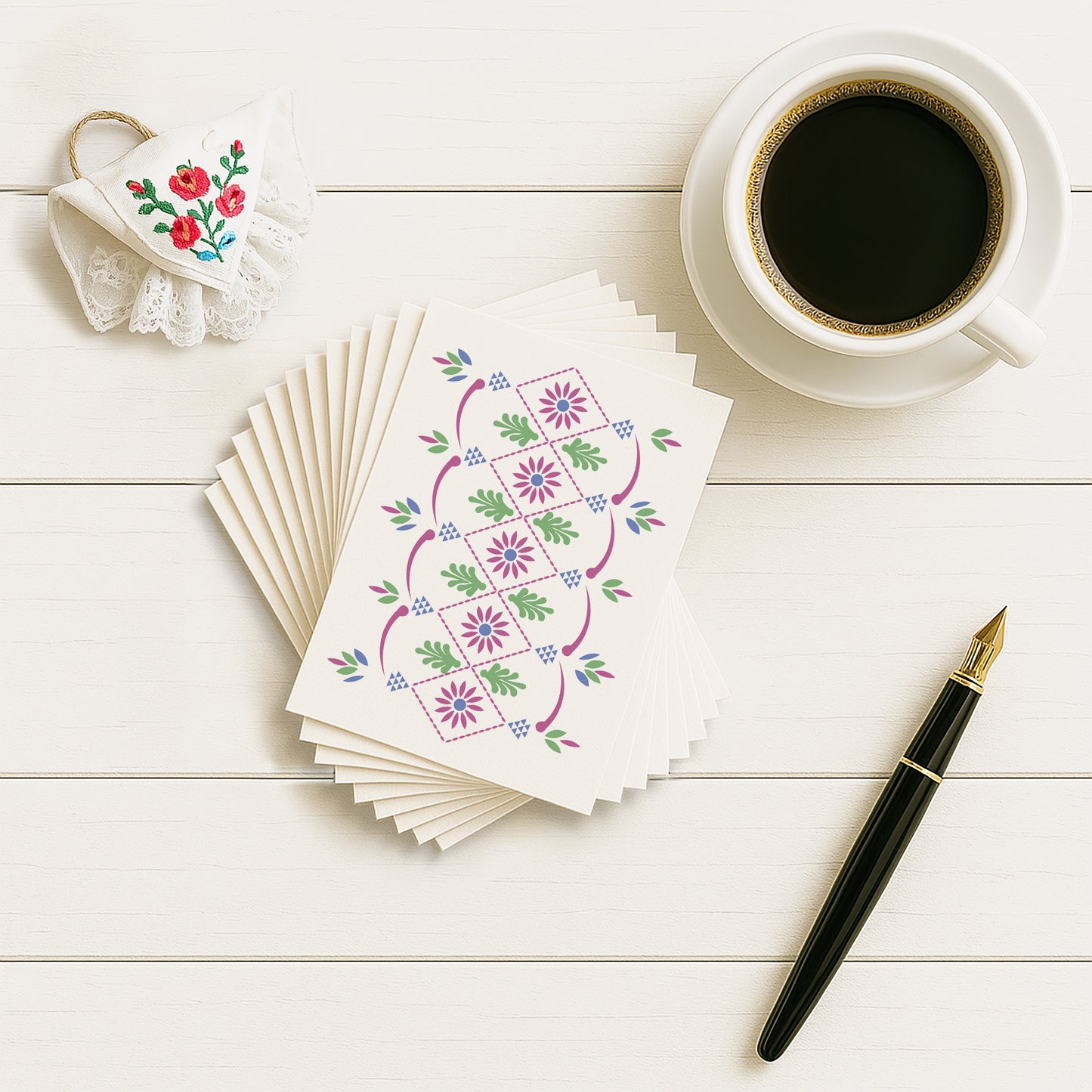 Postkarten-Set „Frühling & Blüte“ | Sorbische Motive in 10 Designs