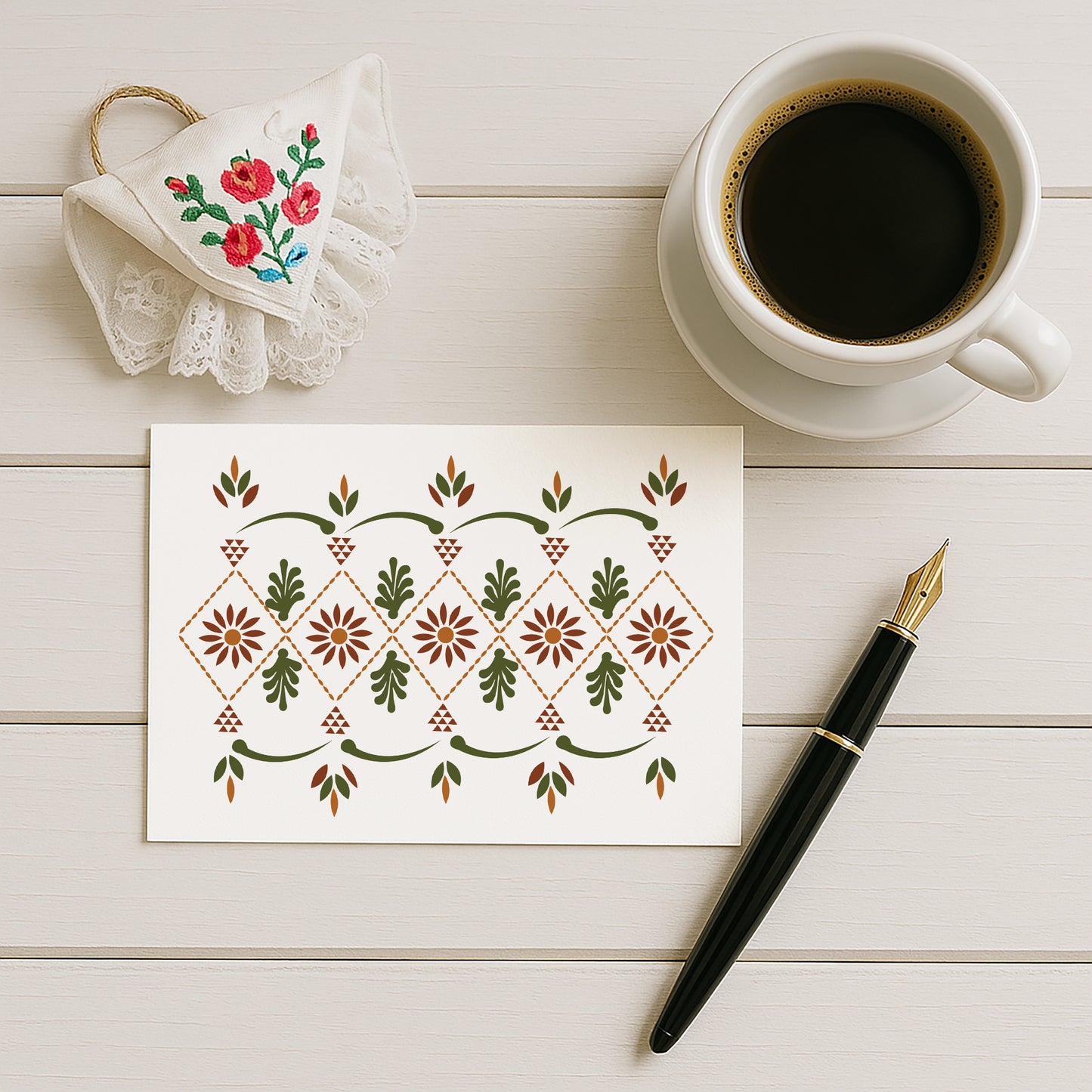 Postkarten-Set „Herbst & Blüte“ | Sorbische Muster in 10 Designs