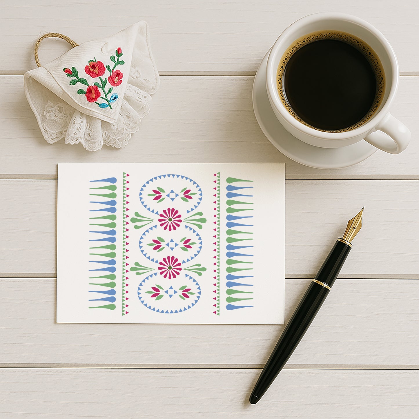 Postkarten-Set „Sommer & Blüte“ | Sorbische Muster in 10 Designs