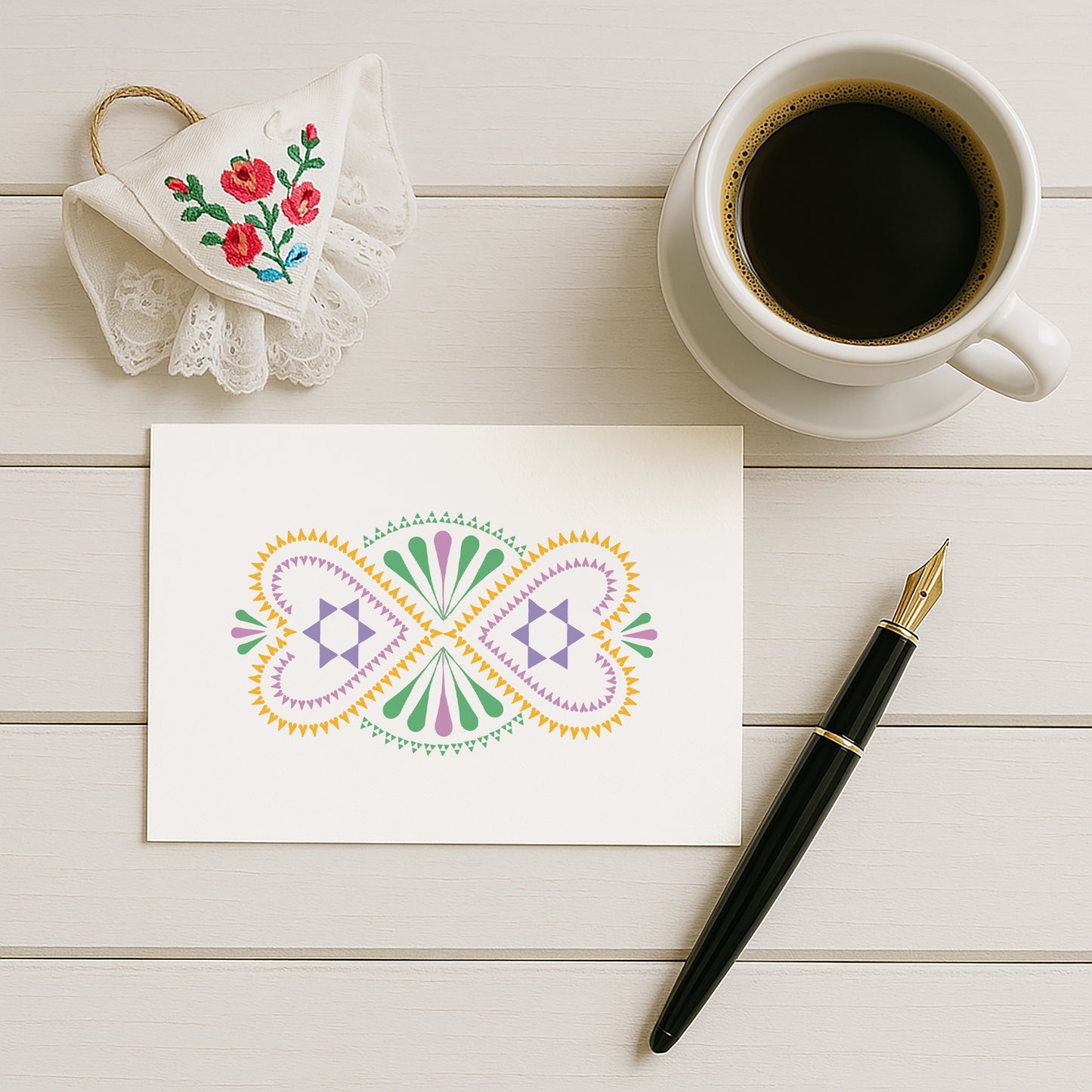 Postkarten-Set „Sorbische Schönheit“ | 5er-Pack mit Herzmotiv