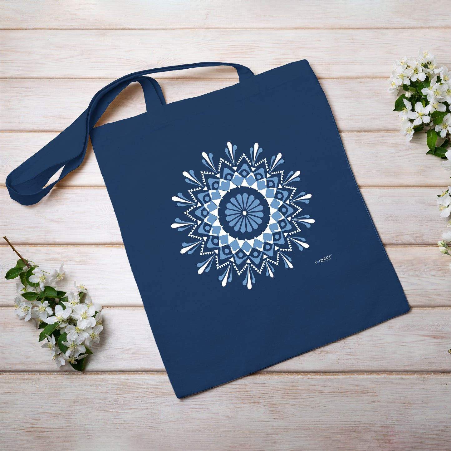 Stofftasche „Sorbischer Stern im Blaudruck Stil“ | Tradition trifft Design