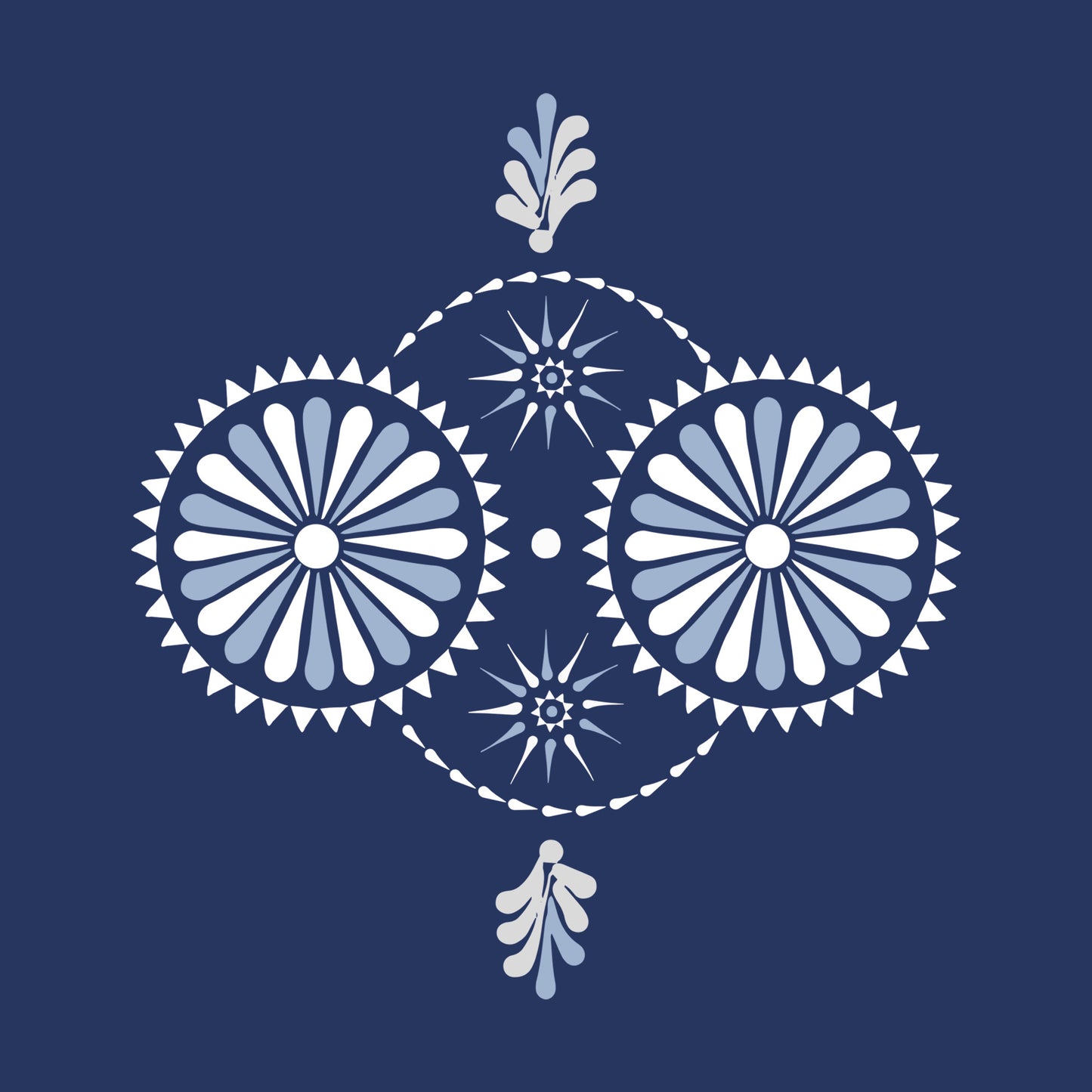 Tissue-Servietten „Blaue Blüte“ (20 Stück 33×33 cm) – Sorbisches Muster im Blaudruck Stil