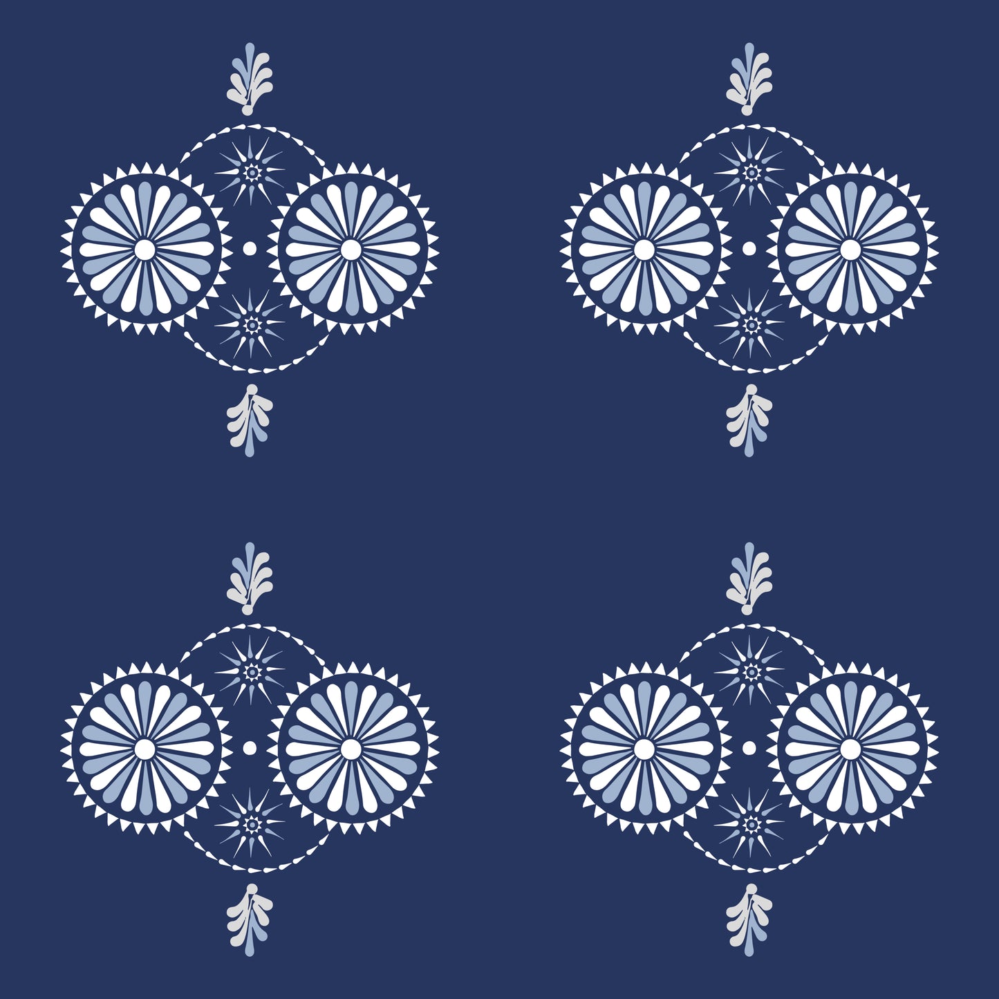Tissue-Servietten „Blaue Blüte“ (20 Stück 33×33 cm) – Sorbisches Muster im Blaudruck Stil